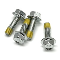 Boulon à bride hexagonale avec rondelle dentée intégrée, anti-vibration, avec insert en nylon pour composants de châssis automobile