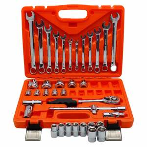 Ensemble de 37 outils à douilles pour mécanicien automobile, kit de réparation de voitures, clés à douilles combinées, poignée à cliquet, douilles - Product Image 3