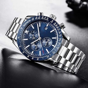 Relojes de Cuarzo de Diseño Casual de 45 mm, Cronógrafo con Fecha, Movimiento Japonés, Resistentes al Agua 30 m, Luminosos, para Hombre - Product Image 4