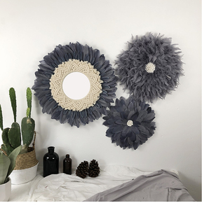 Toptan Modern İskandinav Boho afrika duvar sanatı tüy Juju şapka duvar dekor satılık ev dekor noel oturma odası yatak odası - Product Image 3