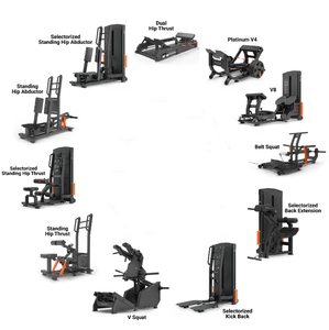 Equipo comercial <span class=keywords><strong>de</strong></span> gimnasio fitness entrenamiento <span class=keywords><strong>de</strong></span> fuerza extensión <span class=keywords><strong>de</strong></span> pierna <span class=keywords><strong>de</strong></span> pie glúteos Selectorized Kick Back máquina - Product Image 6