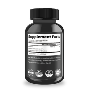 Fabricante de Suplementos Nutracéuticos de Berberina, Suplemento de Berberina HCl de 1500 mg, Salud del Corazón, 180 Cápsulas Vegetarianas de Berberina - Product Image 6