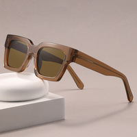 Lunettes de soleil carrées en acétate polarisées UV400 à branches épaisses, pour le commerce transfrontalier