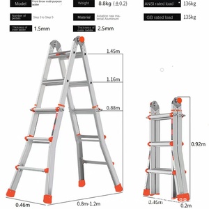 Échelle d'ingénierie multifonctionnelle en alliage d'<span class=keywords><strong>aluminium</strong></span> à chevrons, grande articulation, entièrement en <span class=keywords><strong>aluminium</strong></span>, vente en gros d'usine - Product Image 6