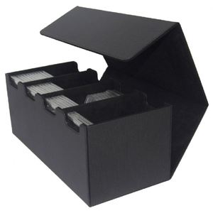 Boîte de rangement innovante en cuir PU noir pour cartes de collection, capacité 90+ cartes, chargement par le haut, pour cartes gradées - Product Image 5
