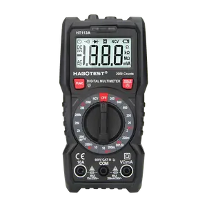 1HABOTEST HT113A 2000 Hitungan Tegangan AC 200V ~ 600V Digital Smart Multimeter