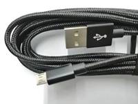 Kabel ponsel pengisi daya Usb mikro, pengisi daya Cepat Usb mikro kepang nilon V8 5 PIN