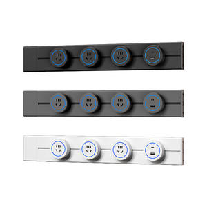 รางปลั๊กไฟติดผนังแบบซ่อน สำหรับห้องครัว รองรับ<span class=keywords><strong>ปลั๊กไฟ</strong></span>แบบ US UK เยอร<span class=keywords><strong>ม</strong></span>ัน ขนาด 40 50 60 75 100 ซม. - Product Image 1