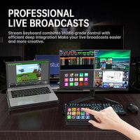 MT-VIKI 流媒体键盘，带 15 个可自定义宏键，可触发 OBS Twitch YouTube 中的行动，兼容 PC 和 Mac