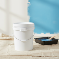 Seau rond en plastique de qualité alimentaire de 20 litres seau à crème glacée polyvalent de qualité alimentaire de 5 gallons pour le stockage des aliments