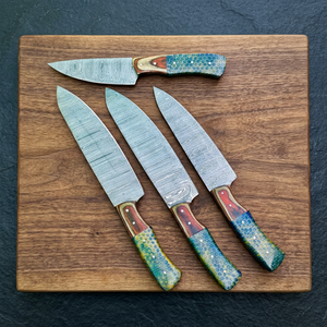 THEWIZ CRAFTS Hand Forged Carbon Steel Chef <b>Knives</b> Japanese Style Wood Handle 6-7.9in Blade Ambidextrous Dishwasher <b>Safe</b> - Product Image 1