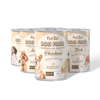 FurZo 400g Nourriture humide pour chien en conserve, saveurs poulet et légumes, riche en protéines, à base de viande, faible en gras, pour digestion sensible, non biologique