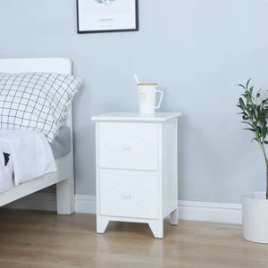 خزانات غرفة المعيشة المخصصة ، طاولة بجانب السرير الريفية ، خزانة خشبية مع أدراج للتخزين - Product Image 6