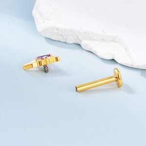 TOPOSH stella celeste gioielli per il corpo per bambini Pave CZ perno con filo interno per cartilagine/Tragus/Piercing elica ornamento - Product Image 4