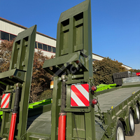 FEICHI Nouvelle semi-remorque surbaissée à col de cygne hydraulique à 4 essieux pour le transport d'équipements lourds