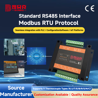 Módulo de Adquisición de Temperatura de 8 Canales con Termopar, OEM RS485 Modbus RTU, 9 Tipos K/J/T/E/B/R/S/N/C, Riel DIN, Software Gratuito para PC