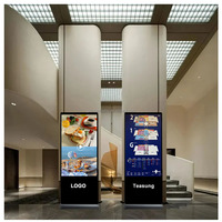 Kiosque publicitaire LCD à écran tactile Android ultra-mince de 49 pouces, affichage numérique au sol pour magasin de détail SDK