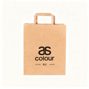 Bolsa de Papel Kraft Clásica con Refuerzo y Asas Personalizable para Empaque de Comestibles y Ropa, Origen del Fabricante - Product Image 1
