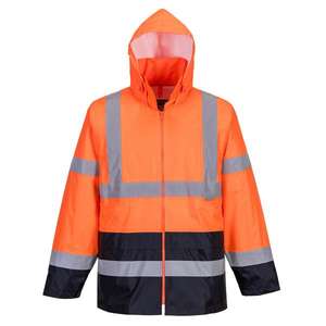 PORTWEST - H443ONRXXL Veste de pluie classique haute visibilité deux tons orange/bleu marine-EAN 5036108247950 HI-VIS WORKWEAR - Product Image 1