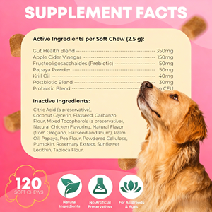 Probióticos para Perros con Prebióticos, Marca Privada OEM ODM, Promueve un Microbioma Intestinal Equilibrado, Refuerza la Salud Inmunológica, Masticables Blandos - Product Image 2