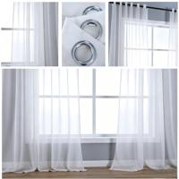 Rideaux Transparents à Vente Chaude 100% Polyester Couleur Unie Hôtel Café Bureau Voilages Personnalisés OEM/ODM Occultants Isolants