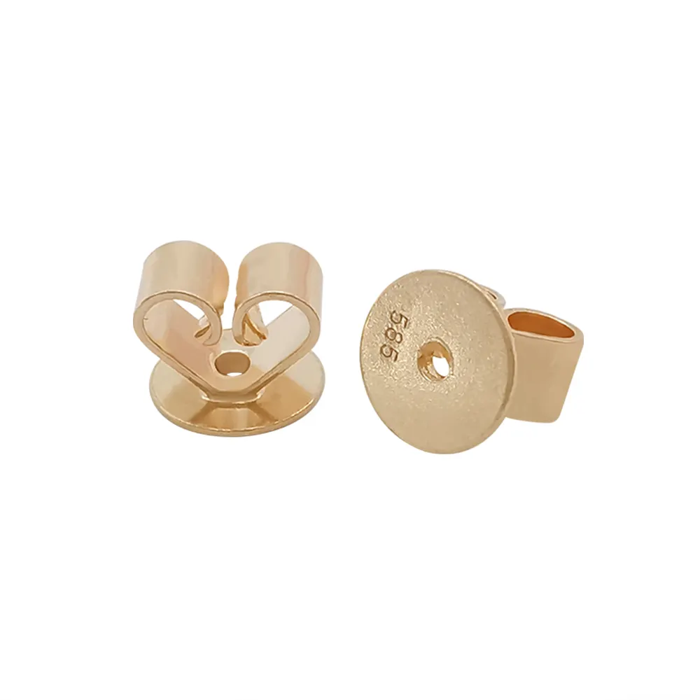 Groothandel 14K 18K Gouden Sieraden Accessoires Diy Oorbellen Plug Gespen En Vlinder Vorm Kralen Elegante Sieraden Bevindingen