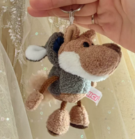 Sac à dos en peluche mignon en forme de loup, pendentif, poupée, porte-clés en forme de loup, cadeau pour couple et enfants