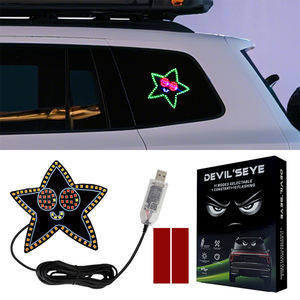 Panneau lumineux décoratif à motif étoile à cinq branches, écran souple, vitrine, panneau LED programmable numérique 12V 5W pour camion et voiture - Product Image 3