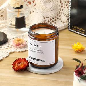 Nhà Máy Bán Hàng Trực Tiếp 8 Oz 240Ml Kín Nến Hương Thơm Lọ Mở Rộng Đóng Cửa Hổ Phách Lọ Thủy Tinh Cho Nhà Hương Thơm - Product Image 5