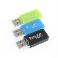 Mini USB portátil 2,0 TF SD lector de tarjetas de memoria adaptador T-Flash de alta velocidad para PC portátil ordenador vehículo altavoz