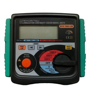 Testeur de continuité d'isolation Kyoritsu modèle 3007A avec affichage LCD Trac Lok 1000V, fabrication japonaise - Product Image 1