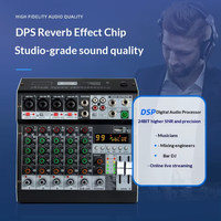 Console de mixage audio BHA M8X 8 canaux avec 99 effets DSP intégrés, USB, Bluetooth, alimentation fantôme 48V, OEM, Nouveauté 2026