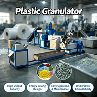 Ligne de production de granulés plastiques, petit granulateur plastique à vis simple 100 kg/h pour sacs tissés en PP