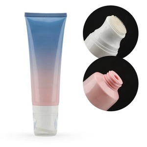 Tube cosmétique vide personnalisable de 15g avec tête de brosse en silicone et capuchon en acrylique, emballage souple pour soins de la peau, vente en gros - Product Image 6