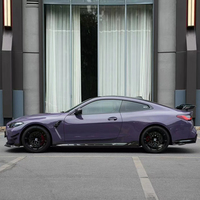 WRAPMASTER Super Glossy PET Haze Purple Vehicle Wraps UV Proof PVC Car Vinyl Wrap Roll Shape for Protection Car Sticker