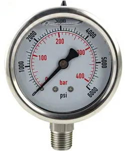 2"(50mm) high accuracy vacuum pressure gauge 1/4NPT thread -1bar