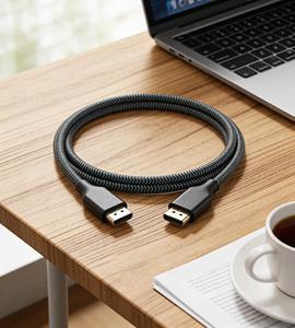 Câble de données tressé noir 4K 2.0 version 60Hz personnalisé en usine, avec âme en cuivre sans oxygène, pour appareil photo et ordinateur - Product Image 1