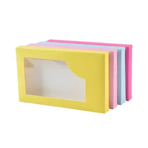 직사각형 투명한 창 전시 판지 색깔 마분지 가짜 속눈썹 보석 포장 상자
