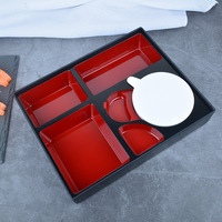 Boîte à lunch en plastique, contenant hermétique bon marché pour aliments, sushi restaurant à emporter
