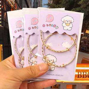 <b>Cute</b> Cartoon Bangle <b>Bracelets</b> Gold Silver Zinc Alloy Unisex Fashion Jewelry For Students Gift Party Wear - Product Image 1
