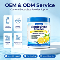Poudre d'électrolytes pour adultes en marque blanche OEM, mélange de boissons sans sucre, supplément d'hydratation, formule personnalisée de sodium, potassium, magnésium