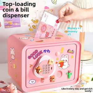 Grande tirelire carrée en plastique Electronic Atm Password Lovely Sustainable Smart Money Counting Safe Boxes Security for Kids - Product Image 3