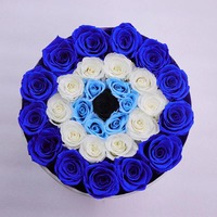 Nouveau design fleur éternelle décoration longue durée fleur cadeau saint valentin roses préservées mauvais yeux en boîte
