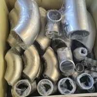 Codo de 90 grados Sch40 para soldadura a tope, forjado, para tubería de agua, con extremo biselado, radio largo, de acero inoxidable