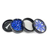 Logo Kustom OEM 40Mm Penggiling Logam Ramuan Ramuan Aksesori Rokok Penggiling Cetakan UV 60Mm