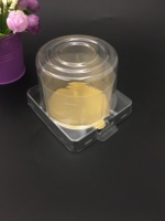 Boîte d'emballage en plastique pour gâteau rond transparent, prix d'usine, boîte d'emballage en plastique pour gâteau thermoformage sous blister de 4 pouces, boîte d'emballage alimentaire ronde