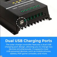 Contrôleur de charge solaire MPPT 100A 12V 24V 36V 48V pour panneaux photovoltaïques et batteries au lithium – Régulateur intelligent