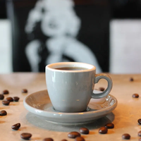 Vente Directe Usine : Ensemble Tasse et Soucoupe Espresso en Céramique Classique Personnalisable en Porcelaine pour Café