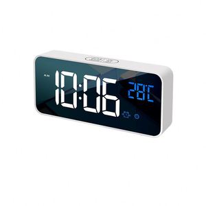 For Digital Smart <b>Clock</b> Music Alarm LED Night Light Snooze Function Temperature Display Calendars Electronic Desk Bedside - Product Image 2