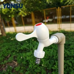 Robinet de jardin extérieur moderne en plastique à poignée unique, monté sur terrasse, avec poignée en forme de tuyau, blanc, 1/2 pouce, garantie de 2 ans - Product Image 6